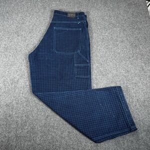 Vintage Barcode Blue Jeans Men's Size 40 Distressed Baggy Streetwear Denim